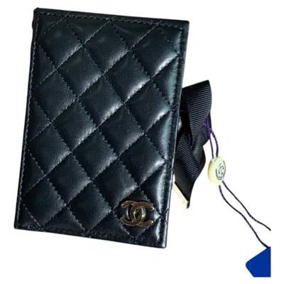 Pre-owned Chanel Limited Edition Book Card Holder Black Lambskin
