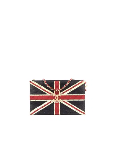 Pre-owned Chanel Limited Edition London/paris Union Jack Clutch Bag In Multi