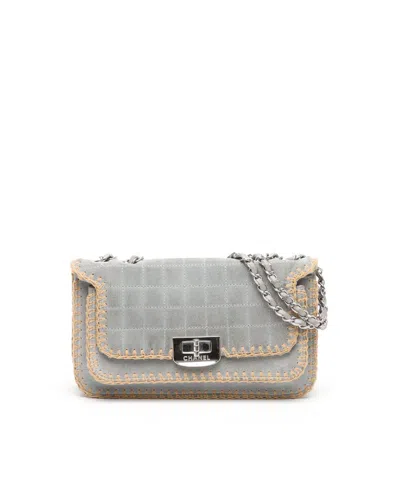Pre-owned Chanel Limited Edition Suede Wild Stitch Bag In Gray