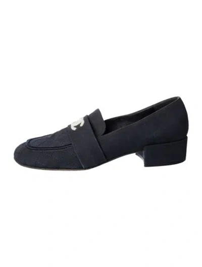 Pre-owned Chanel Loafers In Blue