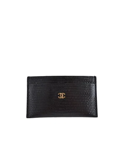 Chanel Logo Card Holder In Black