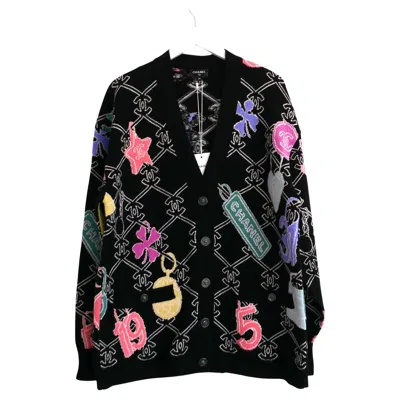 Pre-owned Chanel Logo Charm Cashmere Cardigan 22p 2022 Spring-summer Pre-collection In Black