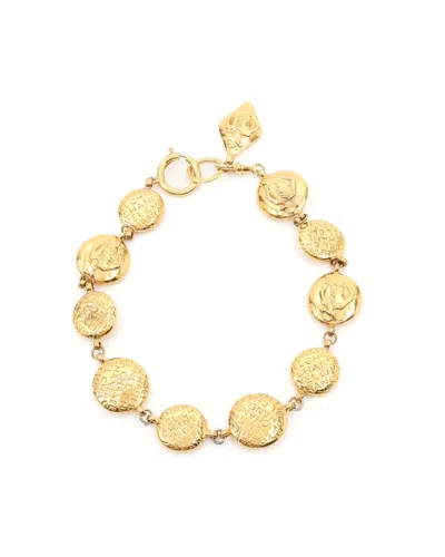 Pre-owned Chanel Logo Choker In Yellow