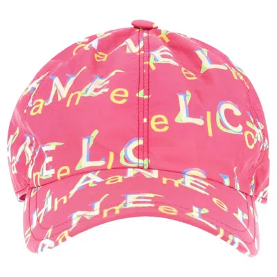 Pre-owned Chanel Logo Nylon Cap In Pink