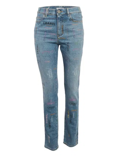 Pre-owned Chanel Logo-print Jeans