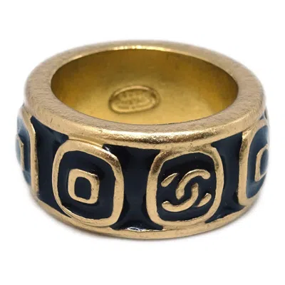 Pre-owned Chanel Logo Ring Gold-plated Gold Gold_plated Ring Jewelry ()