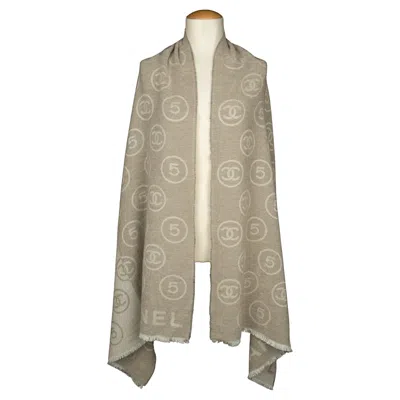 Pre-owned Chanel Logo Scarf In Brown