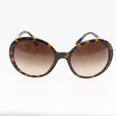 Pre-owned Chanel Logo Sunglasses Eye Wear Plastic Plastic Sunglasse Accessory () In Brown