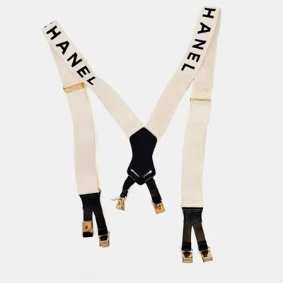 Pre-owned Chanel Logo Suspender Belt In Multicolor