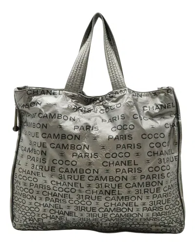Pre-owned Chanel Logo Tote Bag (authentic Pre-loved)