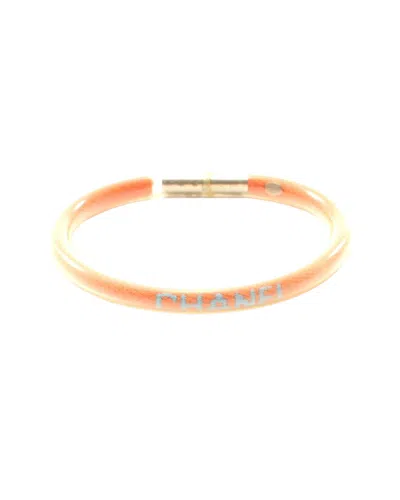 Pre-owned Chanel Logo Tube Bangle Bracelet (authentic Pre-loved)