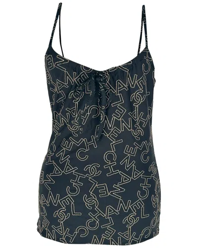 Pre-owned Chanel Logo-embroidered Tank, Size Fr 40 (authentic Pre-loved)