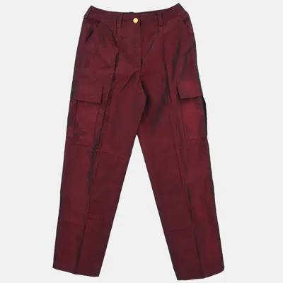 Pre-owned Chanel Long Pants Red #38