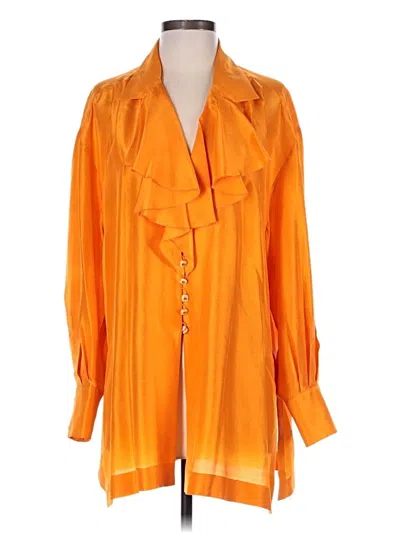 Pre-owned Chanel Long Sleeve Blouse In Orange