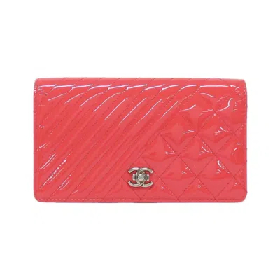 Pre-owned Chanel Long Wallet (bi-fold) () In Pink
