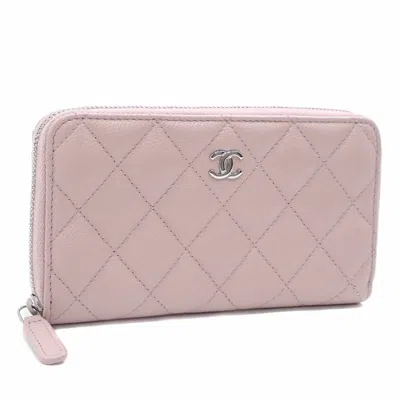 Pre-owned Chanel Long Wallet (bi-fold) () In Pink