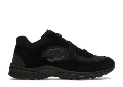 Pre-owned Chanel Low Top Trainer (women's) Sneakers In Grey/black