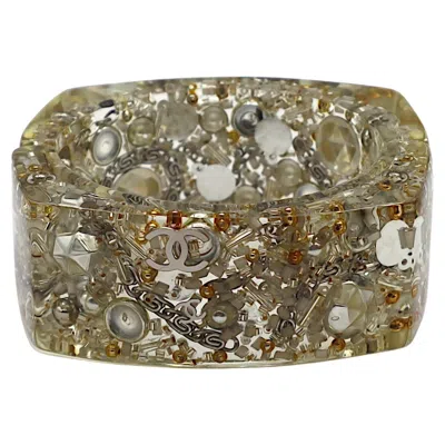 Pre-owned Chanel Lucite Cc Logo Clamper Cuff Bracelet , 2013 In Multi