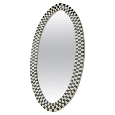Pre-owned Chanel Mackenzie Black And White Oval Mirror