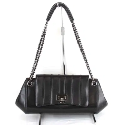 Pre-owned Chanel Mademoiselle Black Leather Shoulder Bag ()