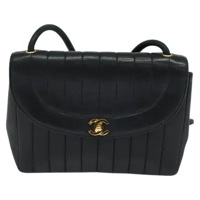 Pre-owned Chanel Mademoiselle Black Leather Shoulder Bag ()