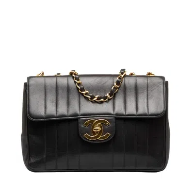 Pre-owned Chanel Mademoiselle Black Leather Shoulder Bag ()