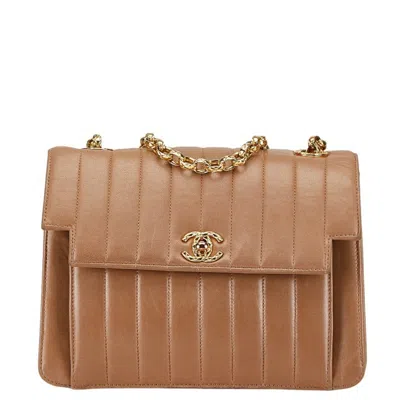 Pre-owned Chanel Mademoiselle Brown Leather Shoulder Bag ()