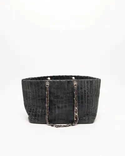 Pre-owned Chanel Mademoiselle Chain Tote Bag In Black