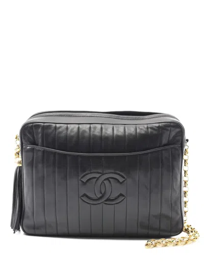 Pre-owned Chanel Mademoiselle Coco Mark Shoulder Bag In Black