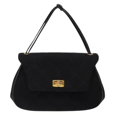 Pre-owned Chanel Mademoiselle Cotton Handbag () In Black