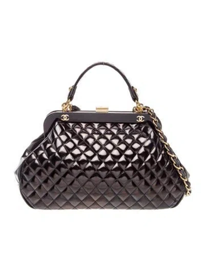 Pre-owned Chanel Mademoiselle Frame Bag In Black