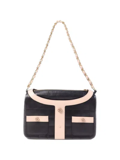 Pre-owned Chanel Mademoiselle Jacket Shoulder Bag In Black