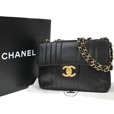Pre-owned Chanel Mademoiselle Leather Shoulder Bag () In Black
