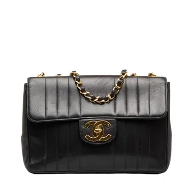Pre-owned Chanel Mademoiselle Leather Shoulder Bag () In Black