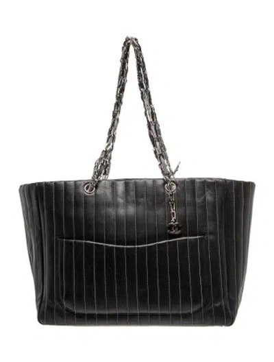 Pre-owned Chanel Mademoiselle Ligne Tote In Black