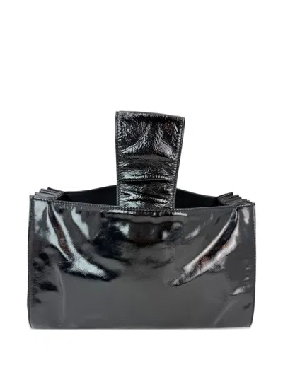 Pre-owned Chanel Mademoiselle Patent-leather Shulder Bag In Black
