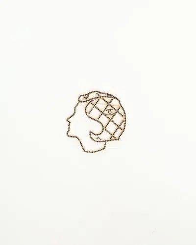 Pre-owned Chanel Mademoiselle Rhinestone Brooch