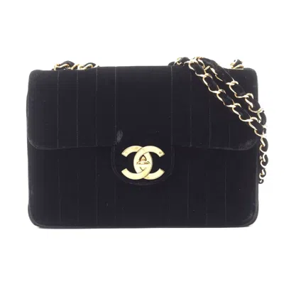 Pre-owned Chanel Mademoiselle Shoulder Bag Fabric Black