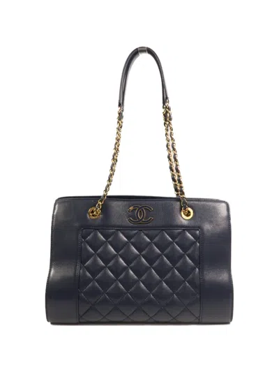 Pre-owned Chanel Mademoiselle Tote Bag In Blue