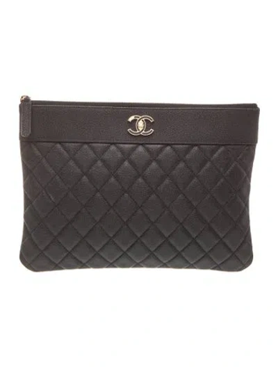 Pre-owned Chanel Mademoiselle Vintage O-case In Black