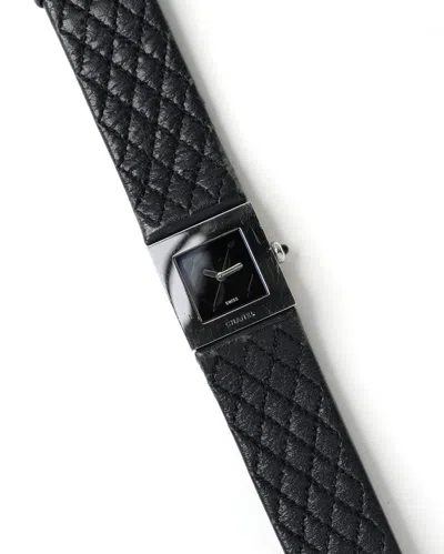 Chanel Matelasse 19mm Watch In Black