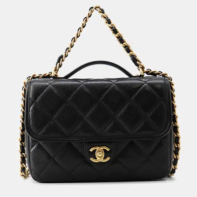 Pre-owned Chanel Matelasse 2waybackpack Black Caviar Leather