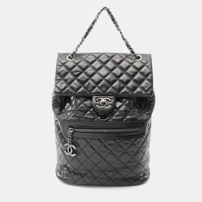 Pre-owned Chanel Matelasse Backpack Leather Black
