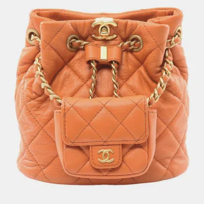 Pre-owned Chanel Matelasse Backpack Leather Brown
