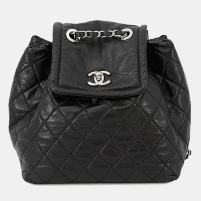Pre-owned Chanel Matelasse Beijing Backpack Black Leather