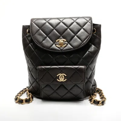 Pre-owned Chanel Matelasse Black Backpack ()
