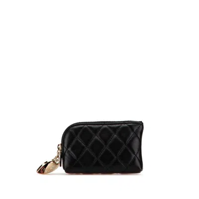 Pre-owned Chanel Matelasse Black Coin Purse/coin Case ()