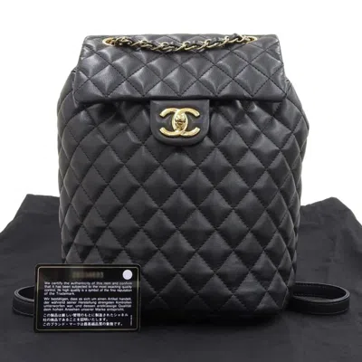 Pre-owned Chanel Matelasse Black Leather Backpack ()