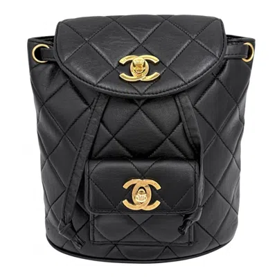 Pre-owned Chanel Matelasse Black Leather Backpack ()