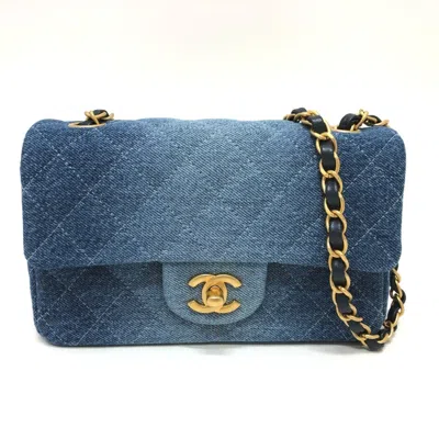 Pre-owned Chanel Matelasse Blue Denim Shoulder Bag ()
